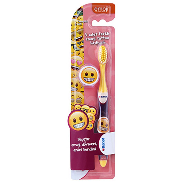 Baby-toothbrush-with-emoji-design-and-soft-brush