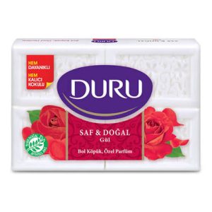 صابون دورو مدل Saf And Dogal گل رز بسته ۴ عددی